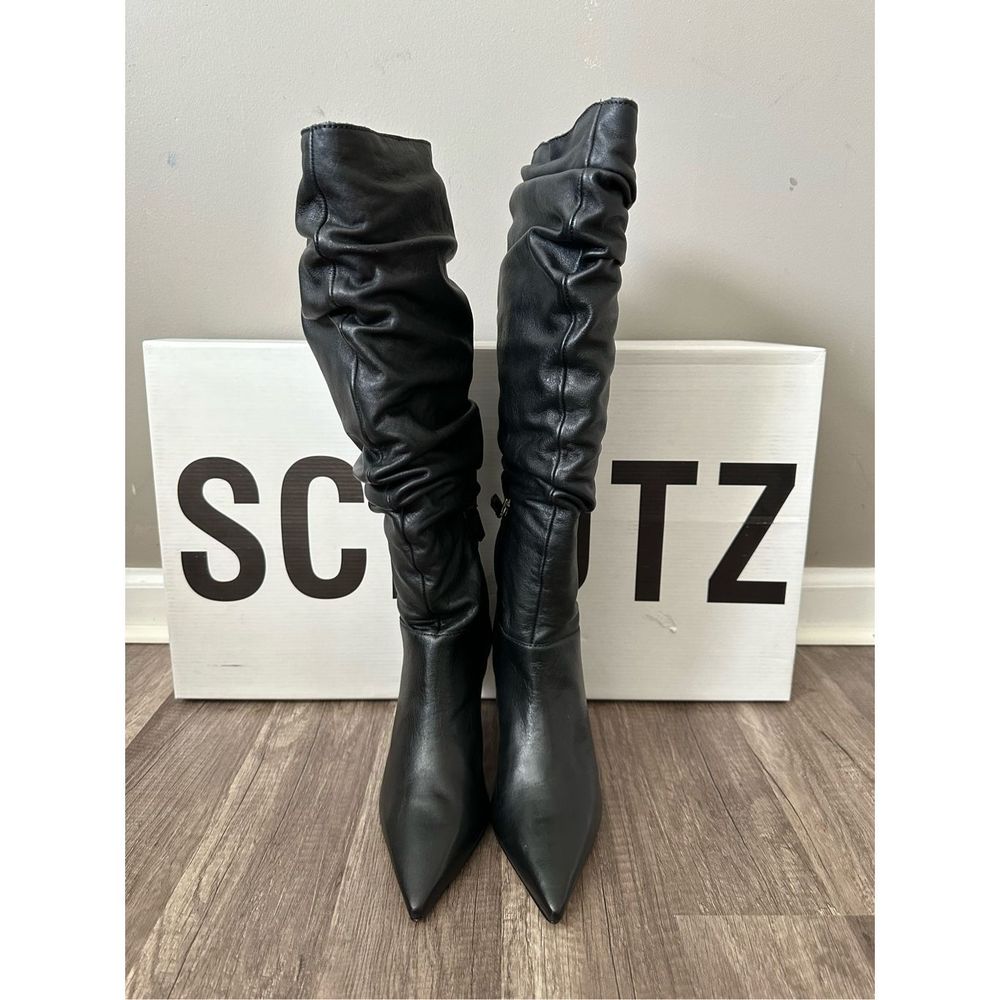 Schutz Ashlee Slouchy Leather High Boot Size 5.5 $198 - Picture 5 of 11